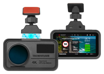 Видеорегистратор с радар-детектором TrendVision Hybrid Signature Real 4K GPS ГЛОНАСС черный - купить недорого с доставкой в интернет-магазине