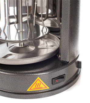 Шашлычница электрическая Kitfort КТ-1404 1400Вт серебристый - купить недорого с доставкой в интернет-магазине