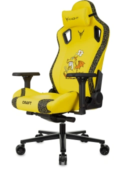 Кресло игровое Knight Craft Dragon желтый экокожа с подголов. крестов. металл - купить недорого с доставкой в интернет-магазине
