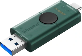 Флеш Диск Kingston 256GB DataTraveler Duo G2 DTDEG2/256GB USB3.0 зеленый/черный - купить недорого с доставкой в интернет-магазине