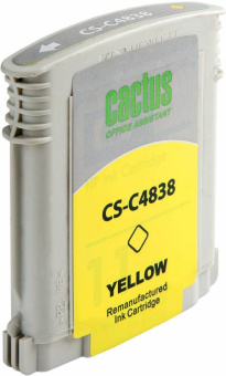 Картридж струйный Cactus CS-C4838 №11 желтый (29мл) для HP BIJ 1000/1100/1200/2200/2300/2600/2800 с чипом - купить недорого с доставкой в интернет-магазине