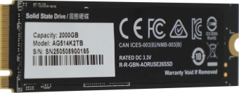 Накопитель SSD Gigabyte PCIe 5.0 x4 2000GB AG514K2TB Aorus Gen5 14000 M.2 2280 - купить недорого с доставкой в интернет-магазине