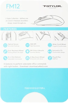 Мышь A4Tech Fstyler FM12 Panda белый/черный оптическая 1200dpi USB 3but - купить недорого с доставкой в интернет-магазине