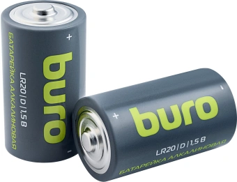 Батарея Buro Alkaline LR20 D 18000mAh (2шт) блистер - купить недорого с доставкой в интернет-магазине