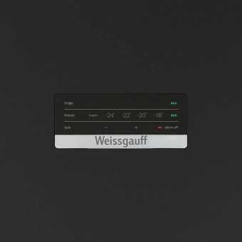 Холодильник Weissgauff CBN2WC2L2 2-хкамерн. черный инвертер - купить недорого с доставкой в интернет-магазине