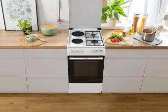 Плита Комбинированная Gorenje GK5A12WG белый (металлическая крышка) реш.сталь - купить недорого с доставкой в интернет-магазине