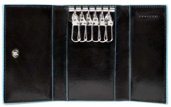 Ключница Piquadro Blue Square PC1396B2/N черный натур.кожа - купить недорого с доставкой в интернет-магазине