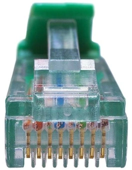 Патч-корд Suprlan 10-0158 UTP RJ-45 вил.-вилка RJ-45 кат.5E 2м зеленый LSZH 26AWG - купить недорого с доставкой в интернет-магазине