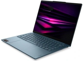 Ноутбук Lenovo Yoga Slim7 14AGP11 Ryzen AI 5 430 16Gb SSD512Gb AMD Radeon 840M 14" OLED Touch WUXGA (1920x1200) Windows 11 Home turquoise WiFi BT Cam (83QS004DRK) - купить недорого с доставкой в интернет-магазине