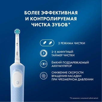 Зубная щетка электрическая Oral-B Vitality Pro Kids голубой - купить недорого с доставкой в интернет-магазине