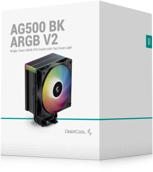 Устройство охлаждения(кулер) Deepcool AG500 BK V2 ARGB Soc-AM5/AM4/1200/1700/1851 черный 4-pin 29.4dB Al+Cu 240W 857gr Ret (R-AG500-BKAMMN-GJD) - купить недорого с доставкой в интернет-магазине