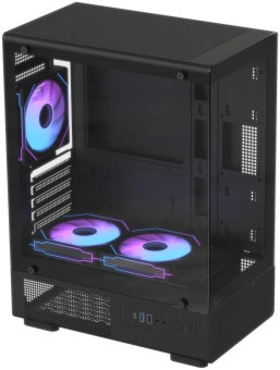 Корпус Formula Crystal Z1CM Plus AR v2 черный без БП mATX 5x120mm 1xUSB3.0 audio bott PSU - купить недорого с доставкой в интернет-магазине