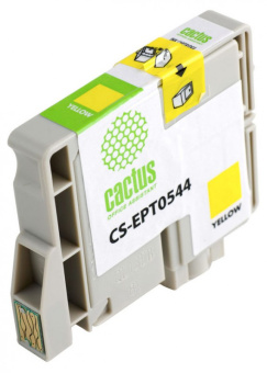 Картридж струйный Cactus CS-EPT0544 T0544 желтый (16.2мл) для Epson Stylus Photo R800/R1800 с чипом - купить недорого с доставкой в интернет-магазине