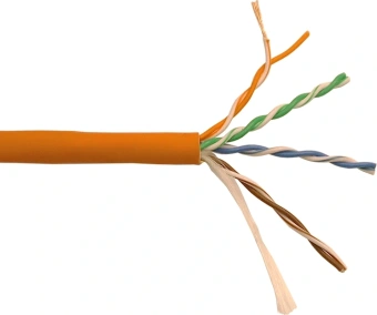 Кабель информационный Lanmaster LAN-5EUTP-PT-LSZH-OR кат.5E UTP 4 пары 24AWG LSZH внутренний 305м оранжевый - купить недорого с доставкой в интернет-магазине