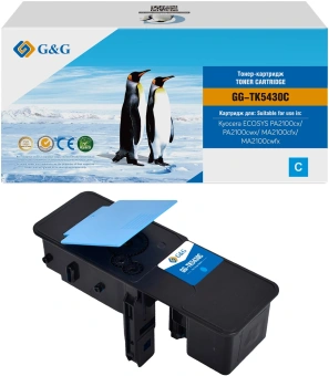 Картридж лазерный G&G GG-TK5430C TK-5430C голубой (1250стр.) для Kyocera Ecosys PA2100cx/PA2100cwx/MA2100cfx/MA2100cwfx - купить недорого с доставкой в интернет-магазине