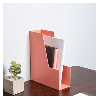Лоток вертикальный Deli ENS022PINK Nusign для бумаг A4 розовый пластик - купить недорого с доставкой в интернет-магазине