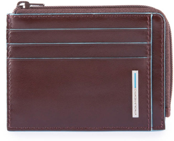 Чехол для кредитных карт Piquadro Blue Square PP4822B2R/MO коричневый натур.кожа - купить недорого с доставкой в интернет-магазине