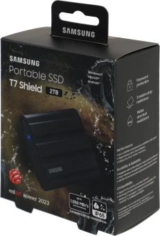 Накопитель SSD Samsung Original USB-C 2TB MU-PE2T0S/WW Shield T7 1.8" черный - цена, купить или заказать с доставкой в интернет-магазине Накопитель SSD Samsung Original USB-C 2TB MU-PE2T0S/WW Shield T7 1.8" черный - купить недорого с доставкой в интернет-магазине