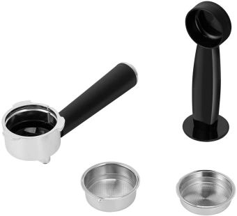 Кофеварка рожковая Kitfort КТ-7693 1350Вт нержавеющая сталь/черный - купить недорого с доставкой в интернет-магазине