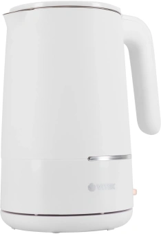 Чайник электрический Vitek VT-1104 1.5л. 2200Вт белый корпус: металл/пластик - купить недорого с доставкой в интернет-магазине