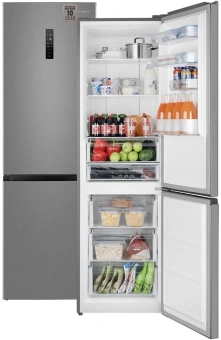 Холодильник Weissgauff WRK 2000 Total NoFrost Inverter Inox 2-хкамерн. нержавеющая сталь инвертер - купить недорого с доставкой в интернет-магазине