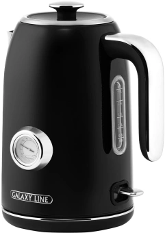 Чайник электрический Galaxy Line GL 0350 1.7л. 2200Вт черный корпус: нерж.сталь (ГЛ0350Л) - купить недорого с доставкой в интернет-магазине