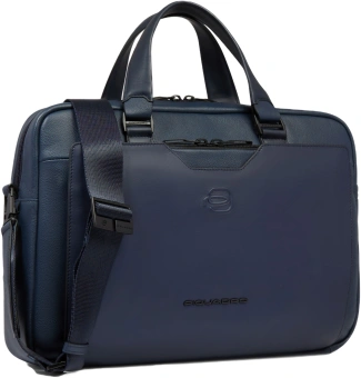 Деловая сумка мужская Piquadro Ael CA6920S142/BLU с отделением для ноутбука 14" синяя натур.кожа - купить недорого с доставкой в интернет-магазине