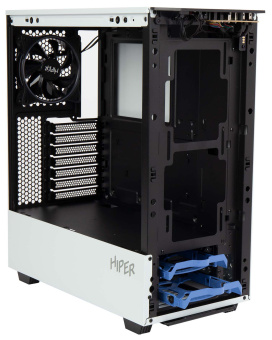 Корпус Hiper PW81 белый без БП ATX 4x120mm 2xUSB2.0 2xUSB3.0 audio bott PSU - купить недорого с доставкой в интернет-магазине