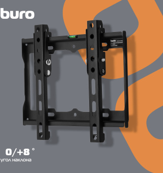 Кронштейн для телевизора Buro MT2 черный 15"-48" макс.25кг настенный наклон - купить недорого с доставкой в интернет-магазине