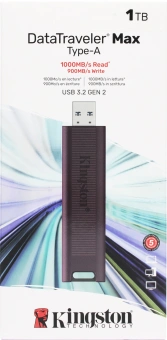 Флеш Диск Kingston 1Tb DataTraveler Max DTMAXA/1TB USB3.2 черный/бордовый - купить недорого с доставкой в интернет-магазине