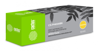 Картридж лазерный Cactus CS-PH6500BK 106R01604 черный (3000стр.) для Xerox Phaser 6500/WorkCentre 6505 - купить недорого с доставкой в интернет-магазине