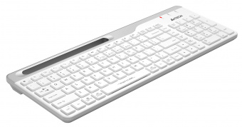 Клавиатура A4Tech Fstyler FBK25 белый/серый USB беспроводная BT/Radio slim Multimedia - купить недорого с доставкой в интернет-магазине