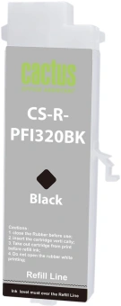 Картридж перезаправляемый струйный Cactus CS-R-PFI320BK PFI-320BK черный (260мл) для Canon imagePrograf TM-200/200MFP/205/300/300MFP/305/250/255/350/355 без чипа - купить недорого с доставкой в интернет-магазине