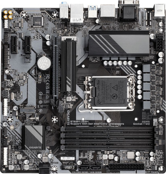 Материнская плата Gigabyte B760M DS3H Soc-1700 Intel B760 4xDDR5 mATX AC`97 8ch(7.1) 2.5Gg RAID+VGA+HDMI+DP - купить недорого с доставкой в интернет-магазине