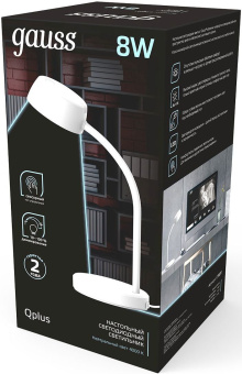 Светильник Gauss GTL601 (GT6011) настольный на подставке белый 8Вт - купить недорого с доставкой в интернет-магазине