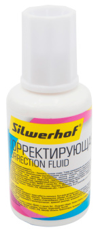 Жидкость коррект. Silwerhof Classic 443032 на основе растворителя кисточка белый 20мл - купить недорого с доставкой в интернет-магазине