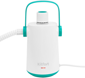 Пароочиститель ручной Kitfort КТ-9109-3 1000Вт белый/бирюзовый - купить недорого с доставкой в интернет-магазине