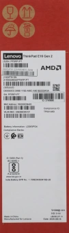 Ноутбук Lenovo ThinkPad E16 G2 Ryzen 7 7735HS 32Gb SSD512Gb AMD Radeon 680M 16" IPS WUXGA (1920x1200) без ОС black WiFi BT Cam (21M5S09E00_32G) - купить недорого с доставкой в интернет-магазине