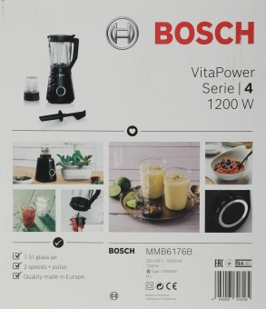 Блендер стационарный Bosch VitaPower Serie 4 MMB6176B 1200Вт черный - купить недорого с доставкой в интернет-магазине