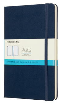 Блокнот Moleskine CLASSIC QP066B20 Large 130х210мм 240стр. пунктир твердая обложка синий сапфир - купить недорого с доставкой в интернет-магазине