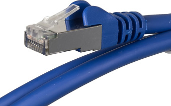 Патч-корд Lanmaster LAN-PC45/S6A-1.0-BL FTP RJ-45 вил.-вилка RJ-45 кат.6A 1м синий LSZH (уп.:1шт) - купить недорого с доставкой в интернет-магазине