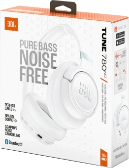 Гарнитура накладные JBL Tune 780NC 1.2м белый беспроводные bluetooth оголовье (JBLT780NCWHT) - купить недорого с доставкой в интернет-магазине