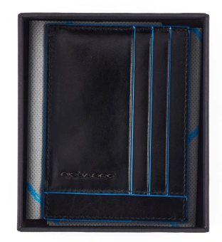 Чехол для кредитных карт Piquadro Blue Square PP2762B2R/N черный натур.кожа - купить недорого с доставкой в интернет-магазине