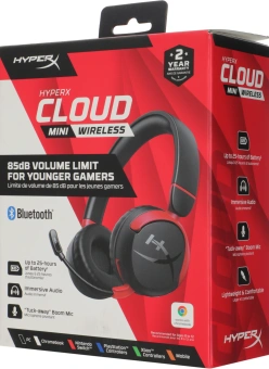 Наушники с микрофоном HyperX Cloud Mini черный/красный накладные BT оголовье (7G8F1AA) - купить недорого с доставкой в интернет-магазине