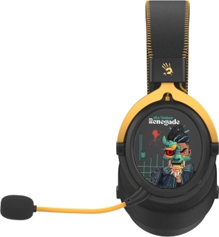 Наушники с микрофоном A4Tech Bloody MR595 Renegade черный/рисунок мониторные BT/Radio оголовье (MR595) - купить недорого с доставкой в интернет-магазине