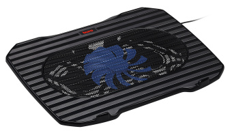 Подставка для ноутбука Buro BU-LCP156-B114 15.6" 357x265x33мм 1xUSB 1x 140ммFAN 345г металлическая сетка/пластик черный - купить недорого с доставкой в интернет-магазине