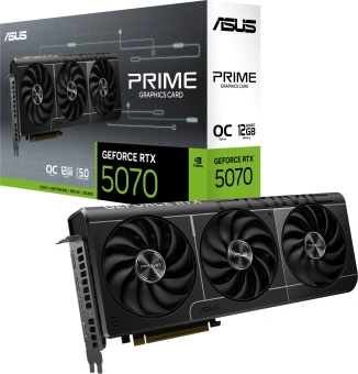 Видеокарта Asus PCI-E 5.0 PRIME-RTX5070-O12G NVIDIA GeForce RTX 5070 12Gb 192bit GDDR7 2557/28000 HDMIx1 DPx3 HDCP Ret - купить недорого с доставкой в интернет-магазине