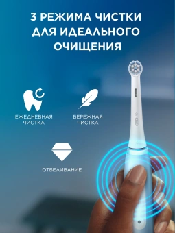 Зубная щетка электрическая Oral-B iO_S3_Ice Blue голубой - купить недорого с доставкой в интернет-магазине