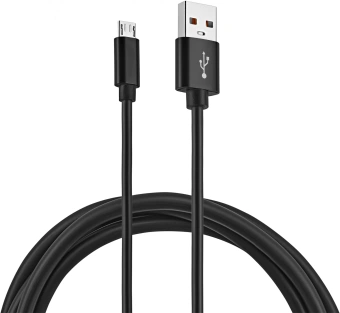 Кабель KingPrice KP-microUSB-2.4A-1.5m USB (m)-micro USB (m) 1.5м черный - купить недорого с доставкой в интернет-магазине