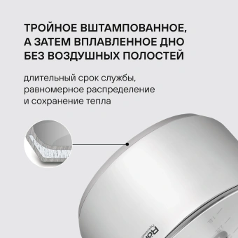 Кастрюля Rondell Etery RDS-1599 3.1л. d=20см (с крышкой) стальной - купить недорого с доставкой в интернет-магазине